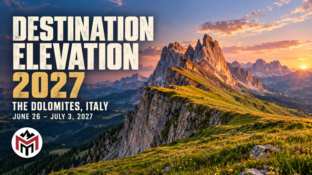 Destination Elevation 2027: a small-group hiking expedition in the Dolomites, Italy, June 26 to July 3, 2027